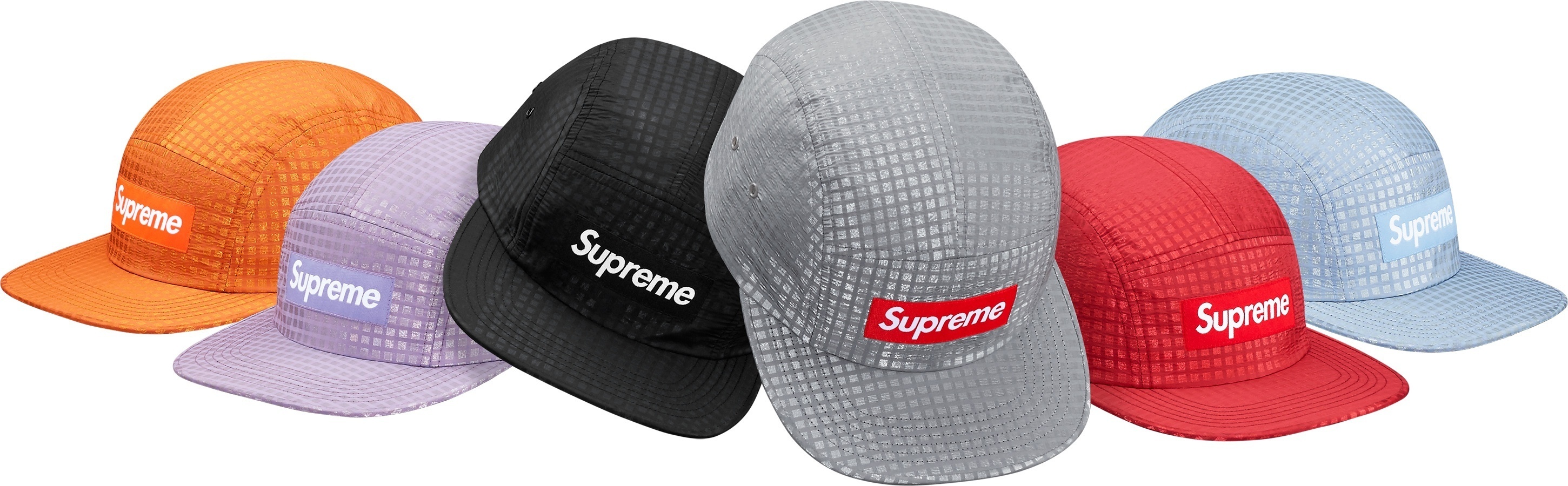 Metallic Check Camp Cap